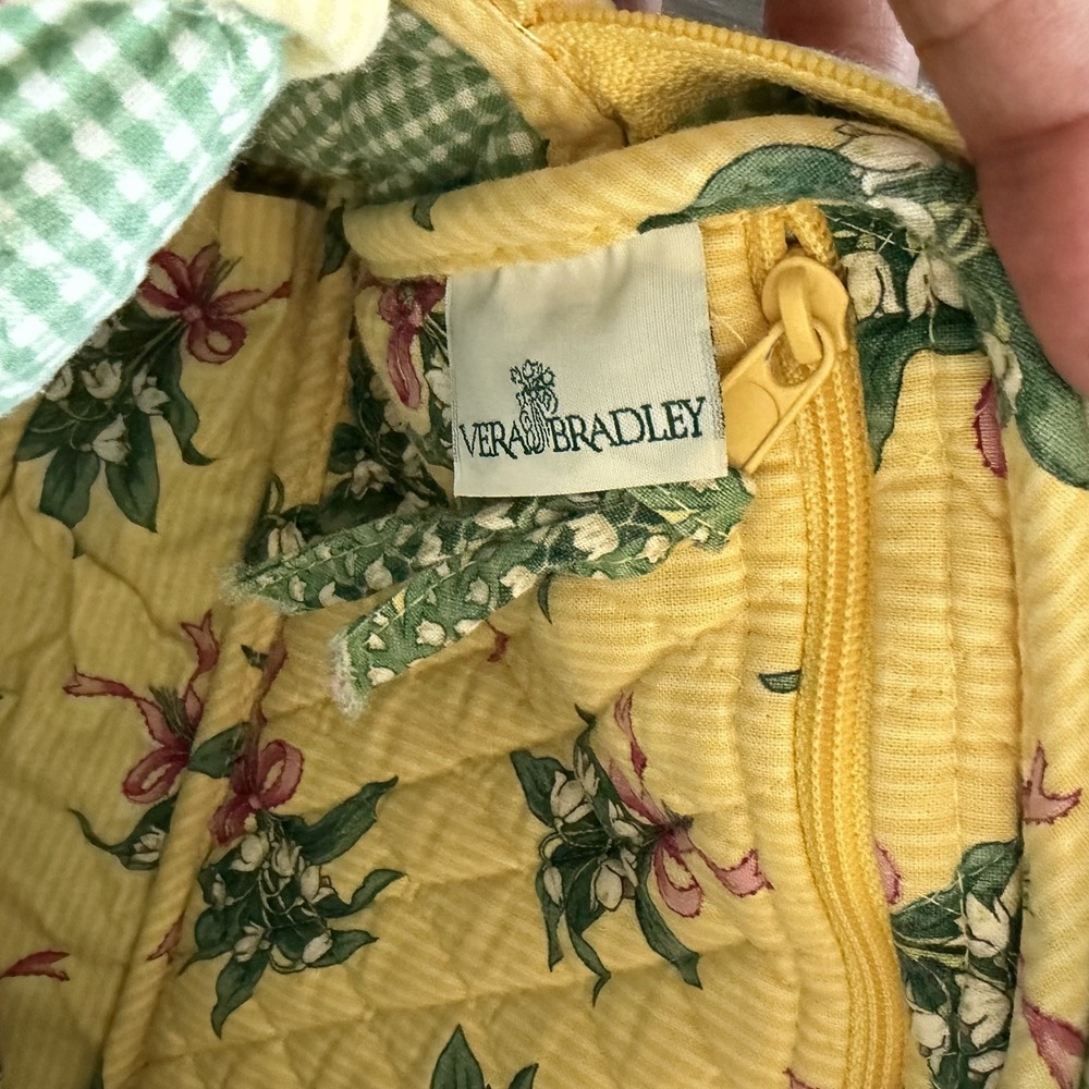VERA BRADLEY Butter Yellow Hope Floral Lily Shoulder Crossbody Bag Retired Y2K - Picture 11 of 11